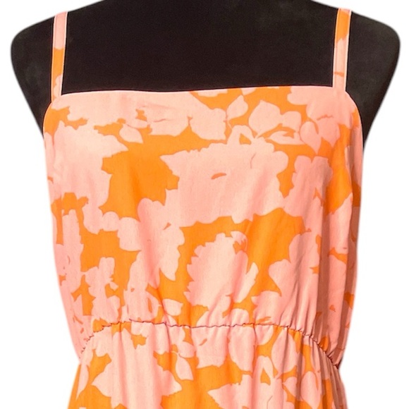 NWT Social Standard by Sanctuary Floral Pink and Orange Maxi Dress - Picture 2 of 9